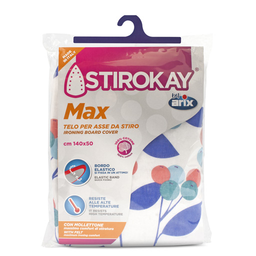 Acqua e Sapone Sicilia - ARIX TELO ASSE DA STIRO MAX CON MOLLETTONE /  ELASTICIZZATO