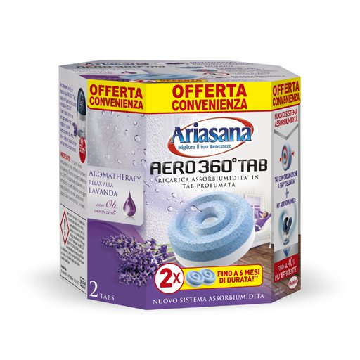 Acqua e Sapone Sicilia - ARIASANA AERO RICARICA TAB LAVANDA X 2