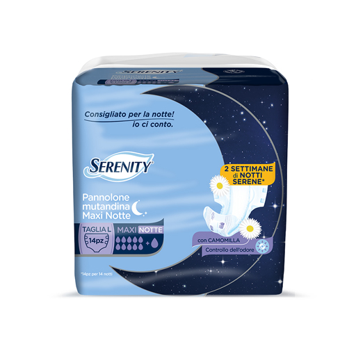 Acqua e Sapone Sicilia - SERENITY PANNOLONI MUTANDINA MAXI NOTTE X 14