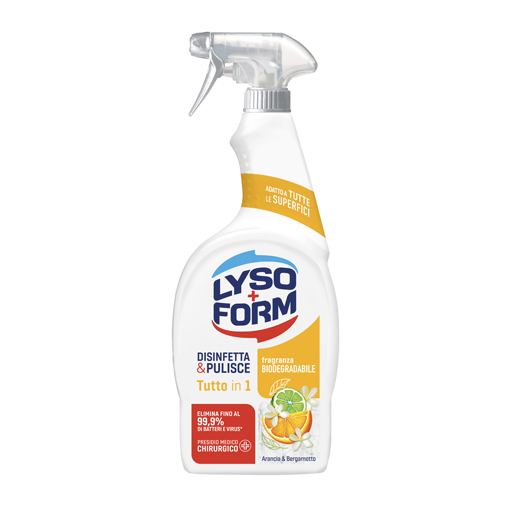 Acqua e Sapone Sicilia - LYSOFORM SPRAY TUTTO IN 1 ARANCIA E BERGAMOTTO  700ML