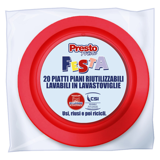 PIATTI di plastica PIANI rigidi - cf.100 pcs — Sonvico Carta Como